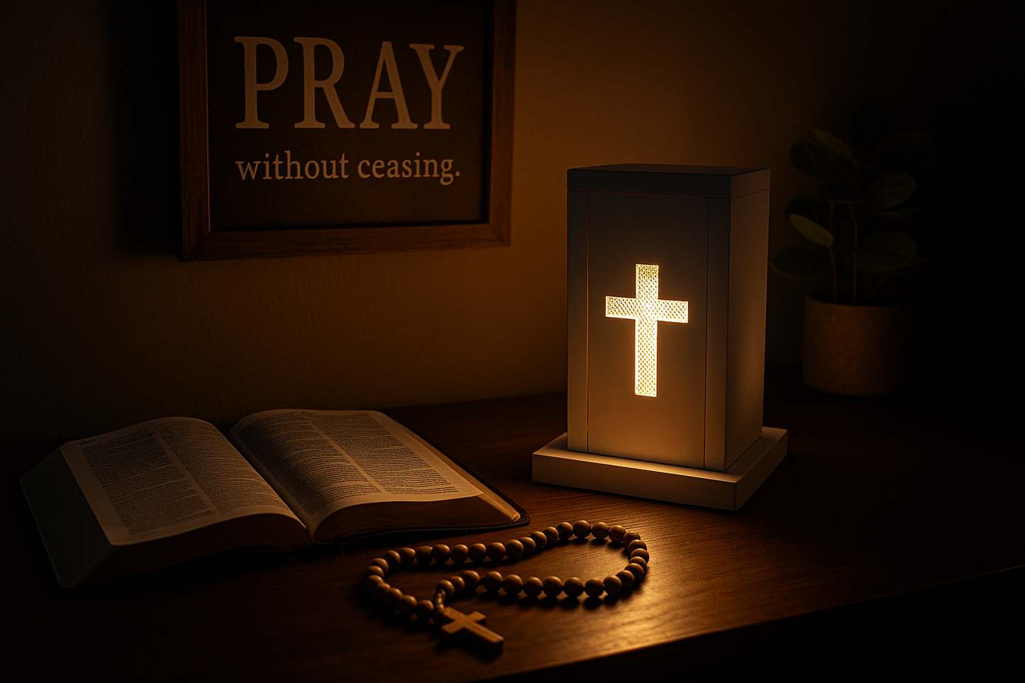 The Light Within – Handcrafted Cross Lamp